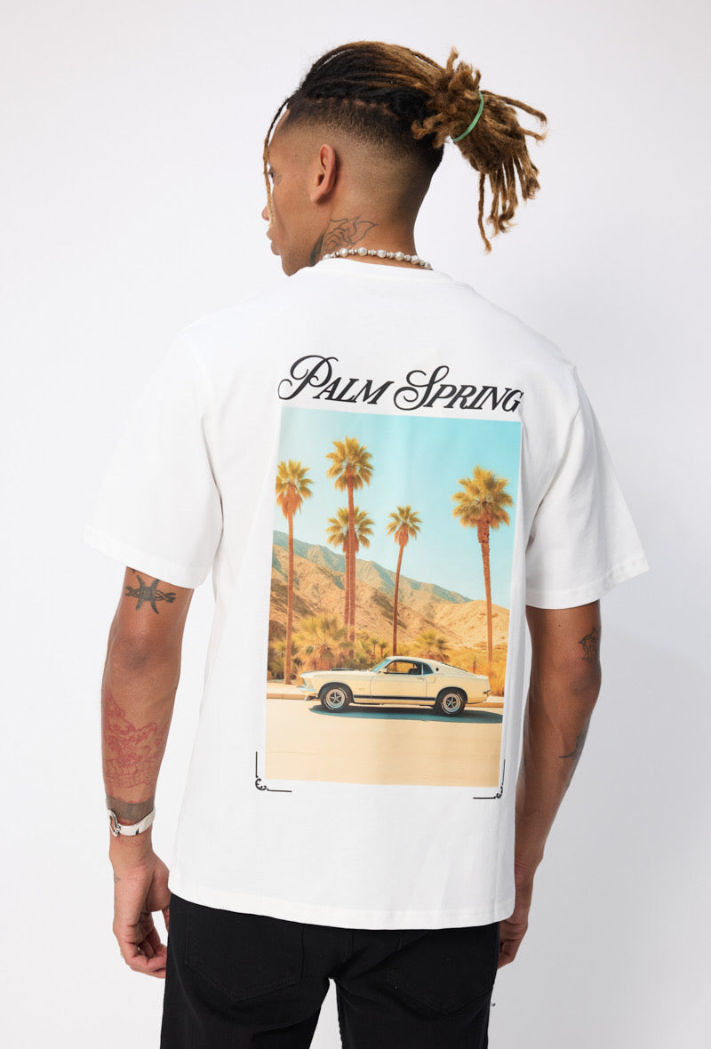 T-shirt | Palm Spring | Wit