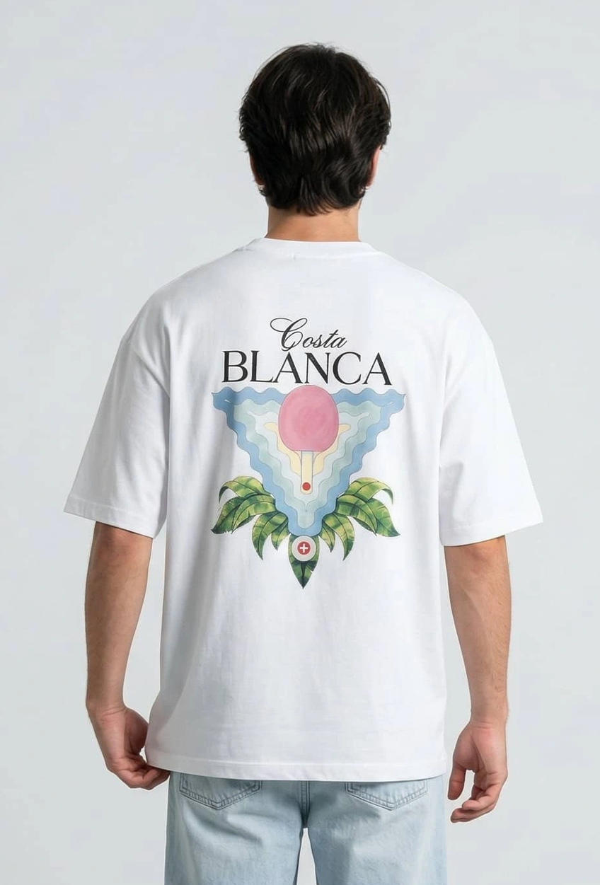 T-shirt | Costa Blanca | Wit