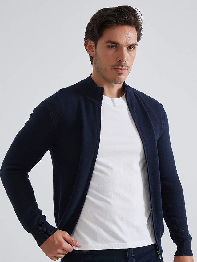 Pullover mit halbem Reißverschluss | Cosenza | Grau