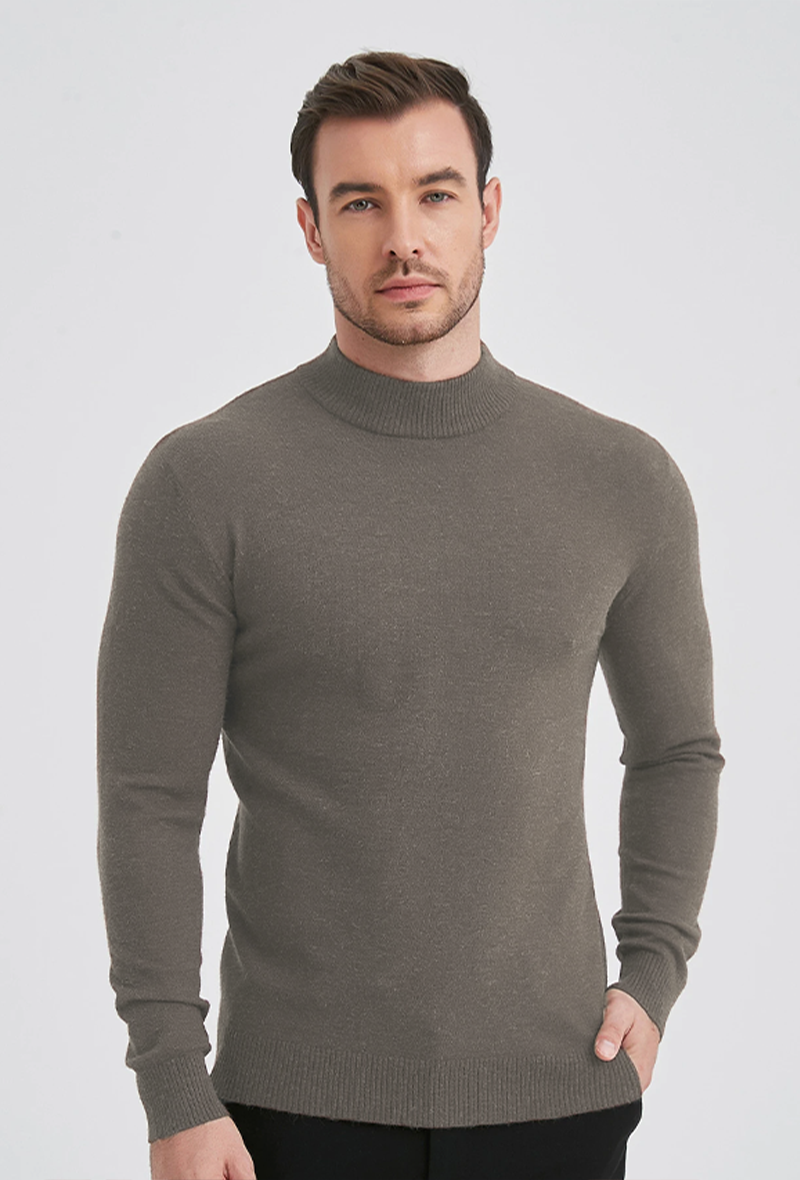 Pullover mit halbem Reißverschluss | Cosenza | Grau