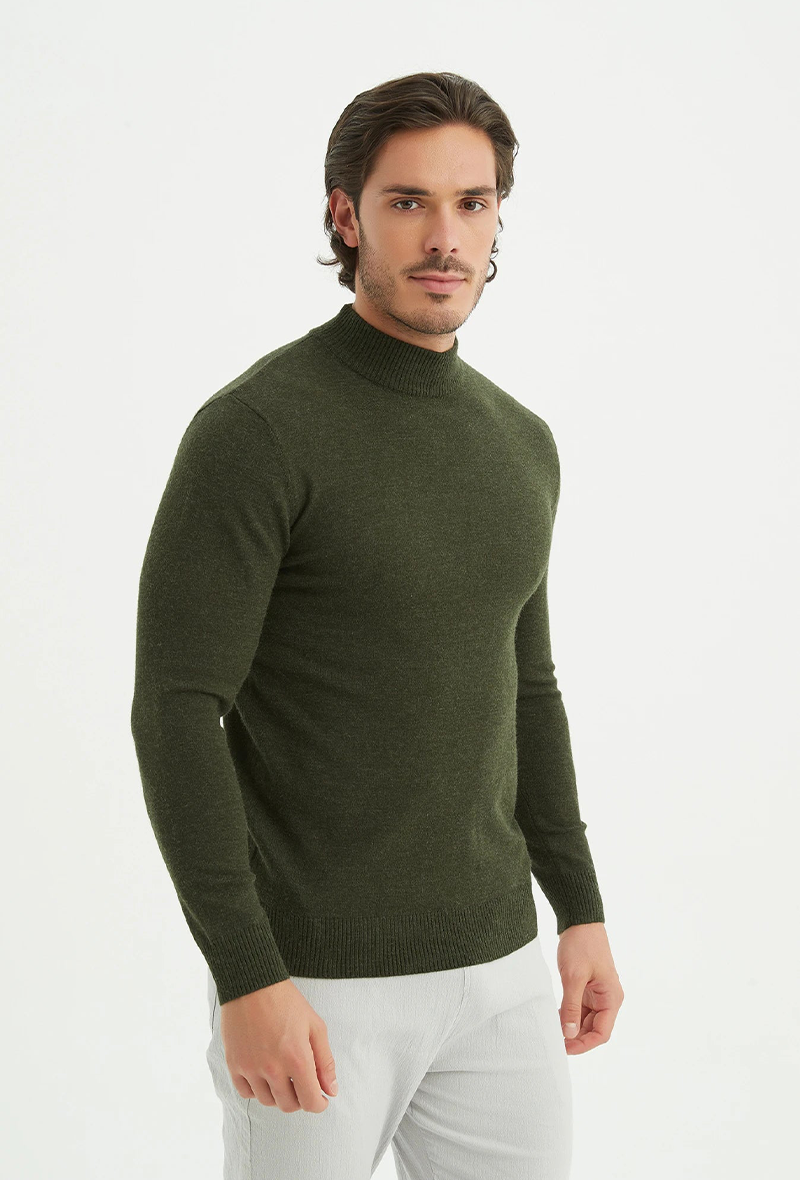 Niedriger Rollkragenpullover | Chamonix | Schwarz