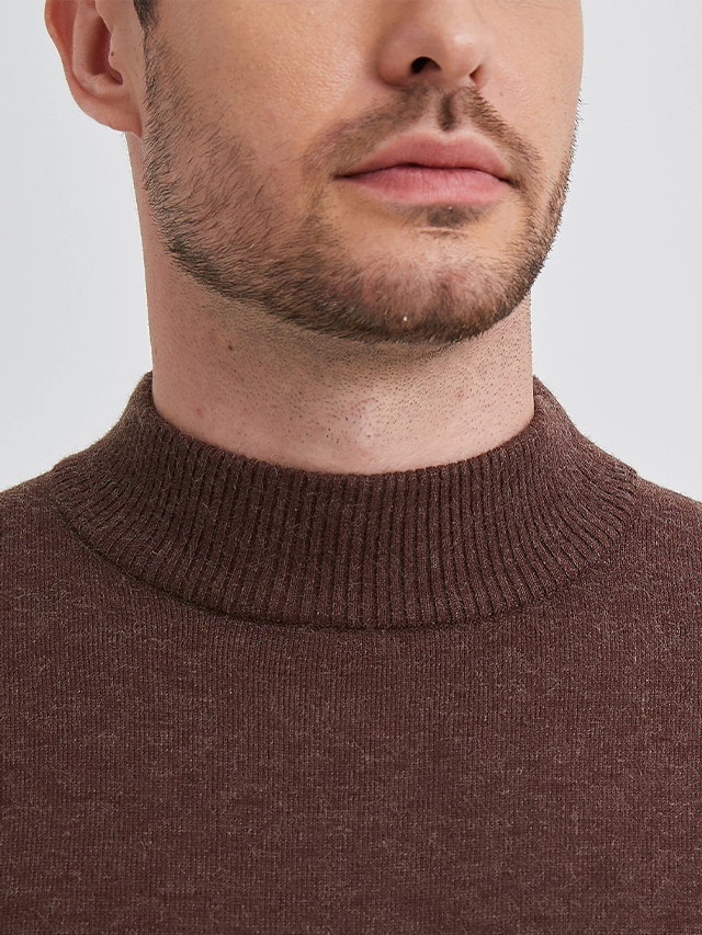 Lage turtleneck | Camille | Donkerbruin