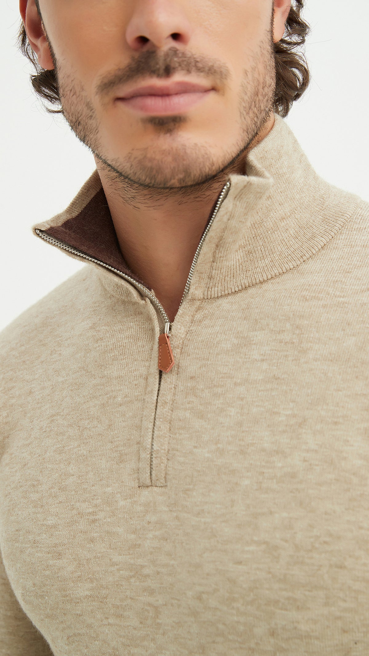 Pullover mit halbem Reißverschluss | Cosenza | Grau
