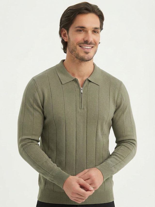 Trui | Lugano | Kaki groen