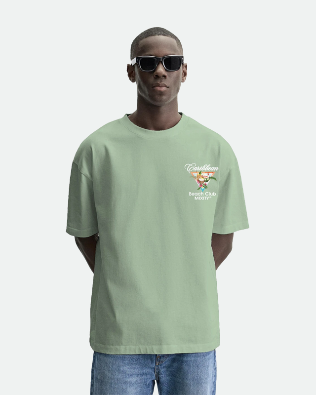 T-shirt | Caribbean Beach Club | Groen