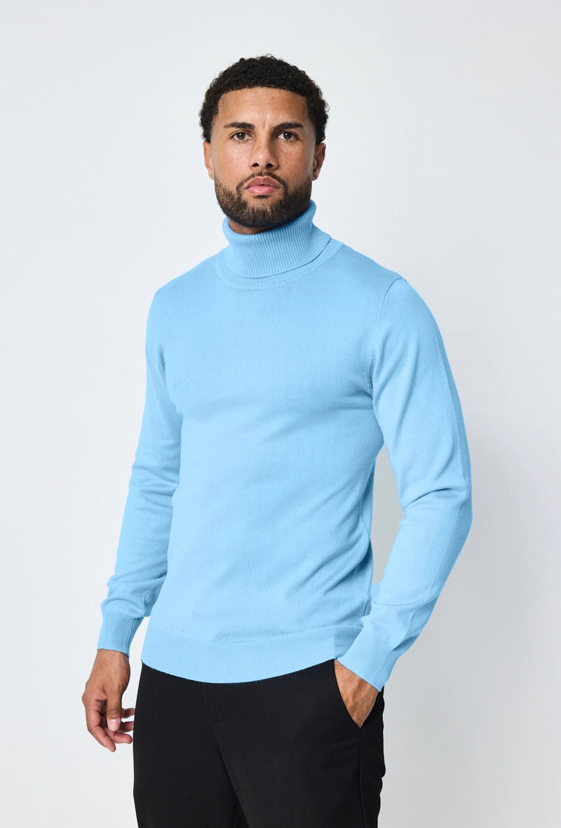 Hoge turtleneck | Collo | Lichtblauw