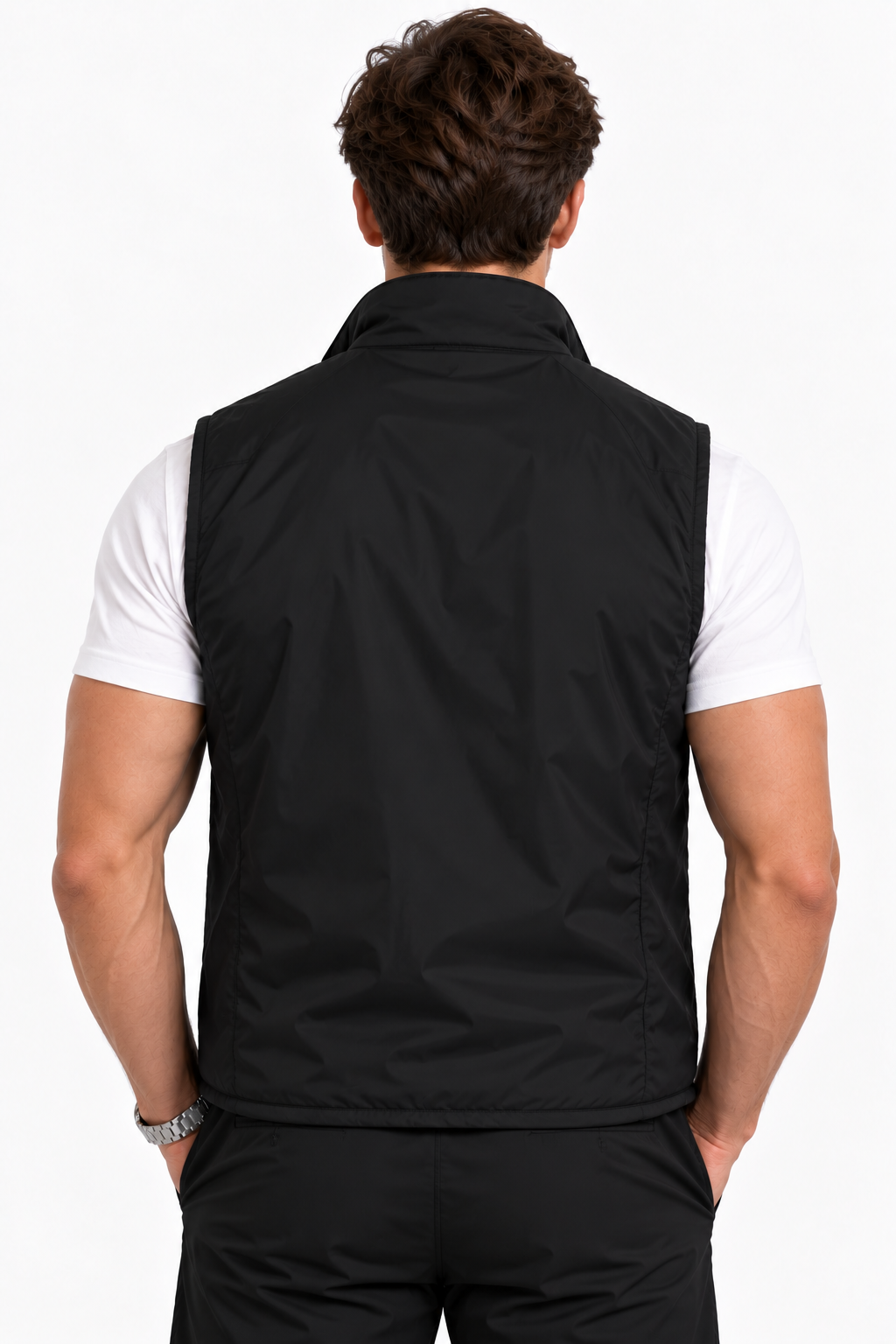 Dubbelzijdige Tech Bodywarmer | Zwart - Grijs