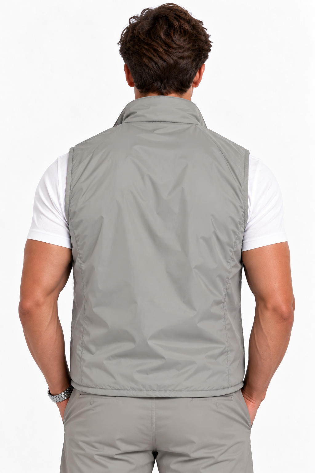 Dubbelzijdige Tech Bodywarmer | Donkergrijs - Grijs