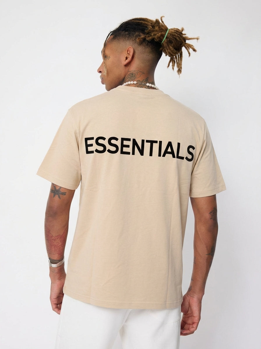 T-shirt | Essentials | Donkerbeige