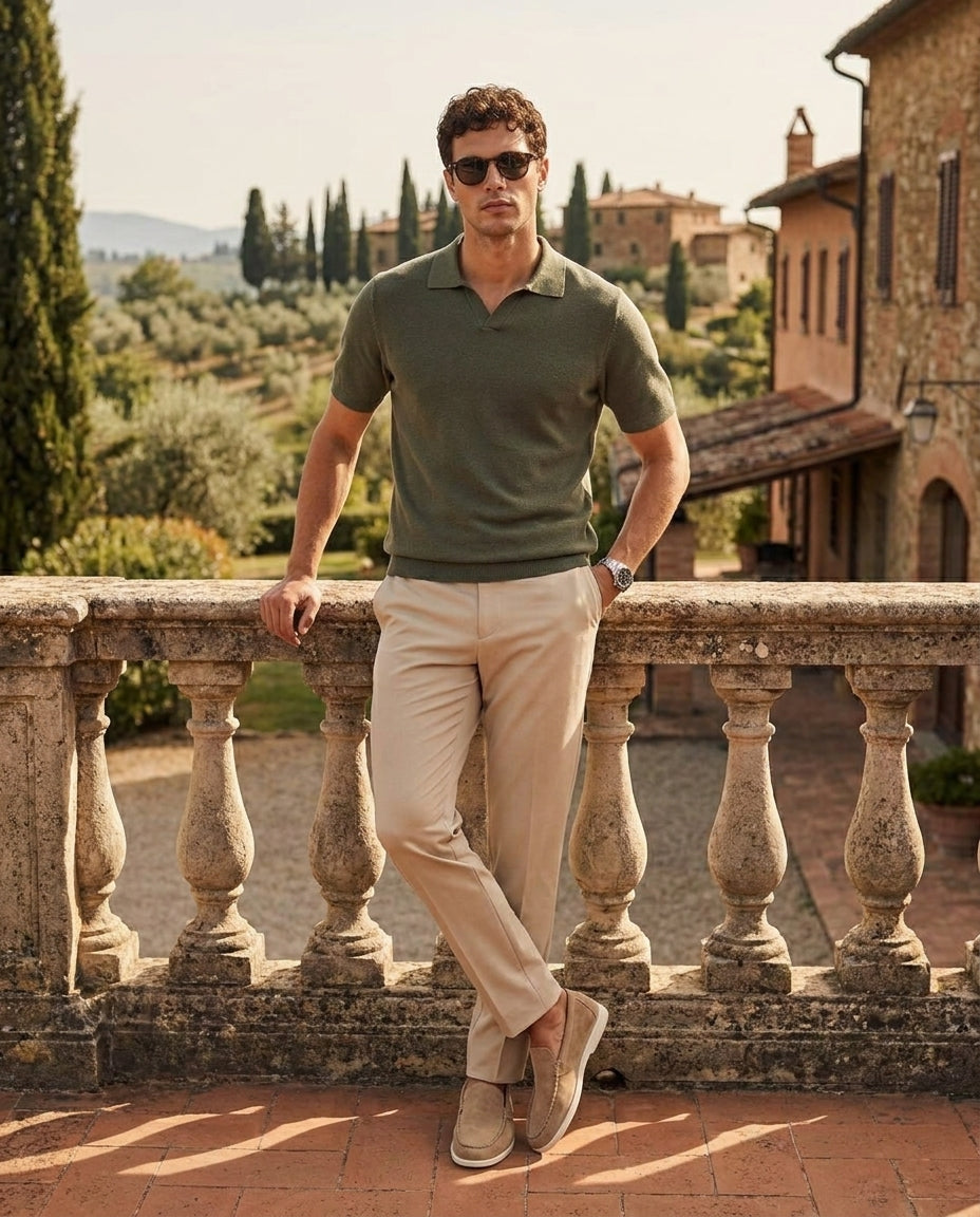 Poloshirt | Moretti | Kaki Groen