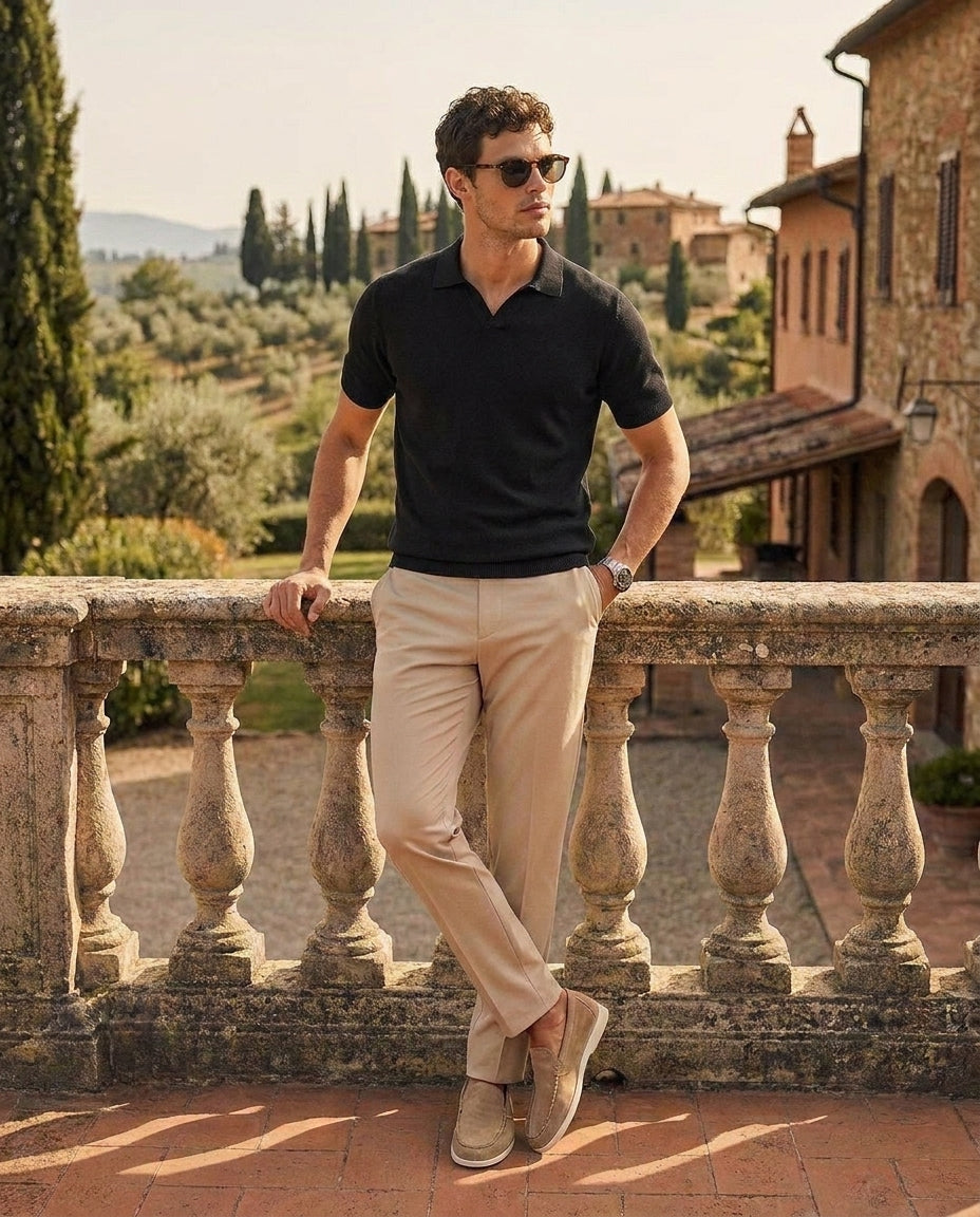 Poloshirt | Moretti | Zwart