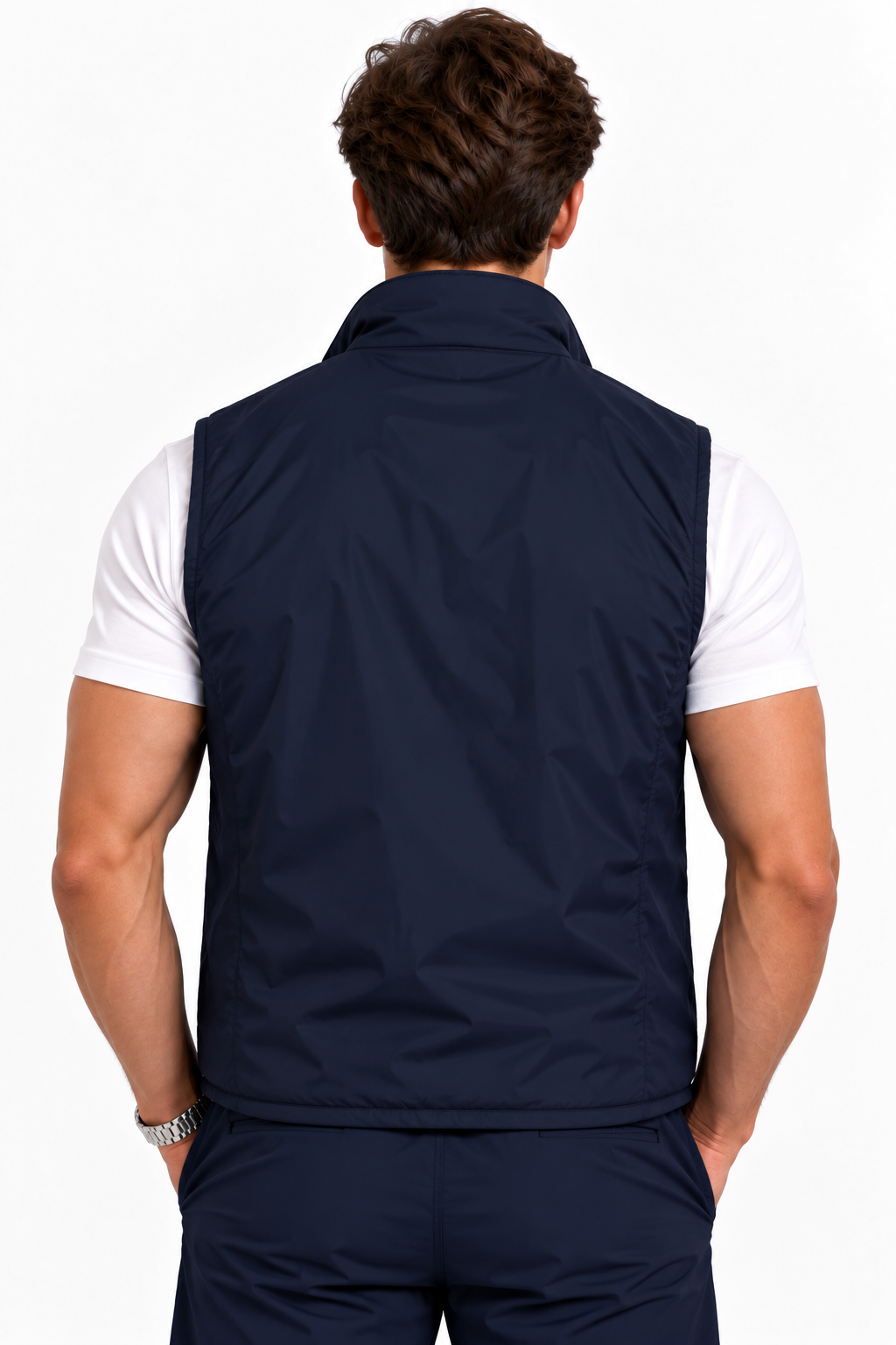 Dubbelzijdige Tech Bodywarmer | Donkerblauw - grijs