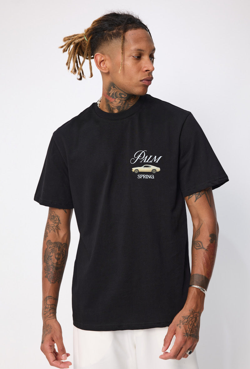 T-Shirt | Palm Springs | Schwarz