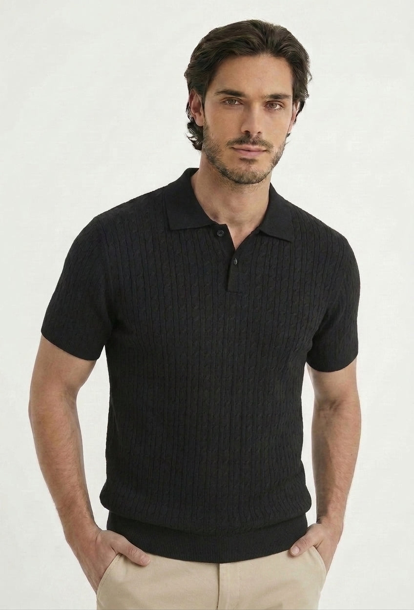 Poloshirt | Lorenzo | Zwart