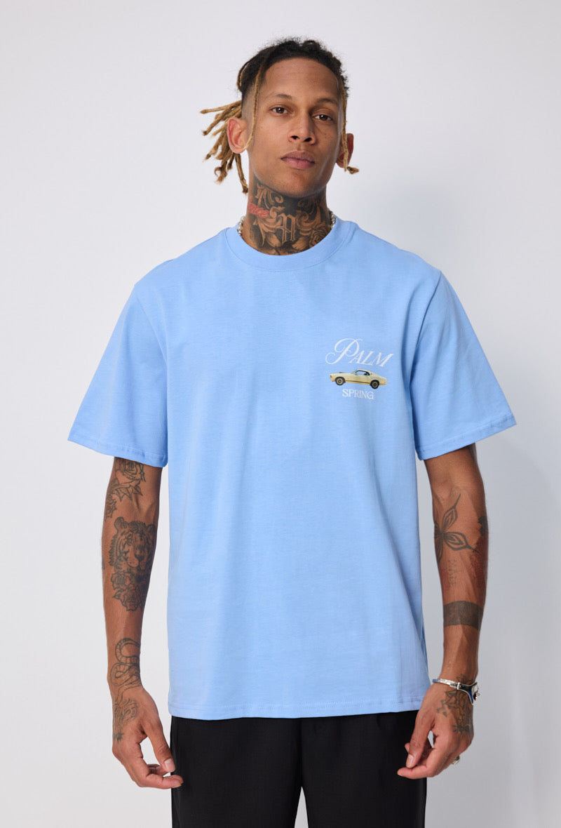 T-Shirt | Palm Springs | Hellblau