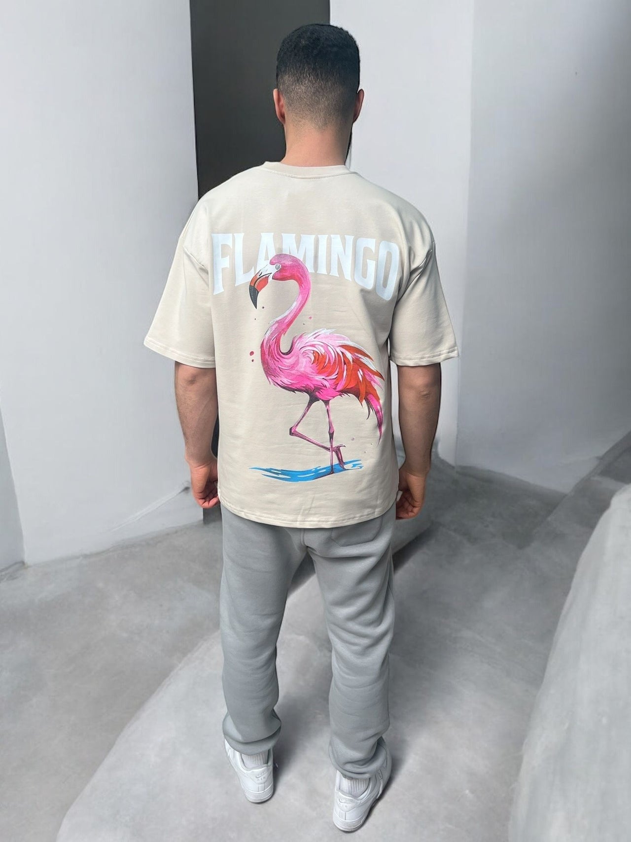 T-shirt | Flamingo | Beige