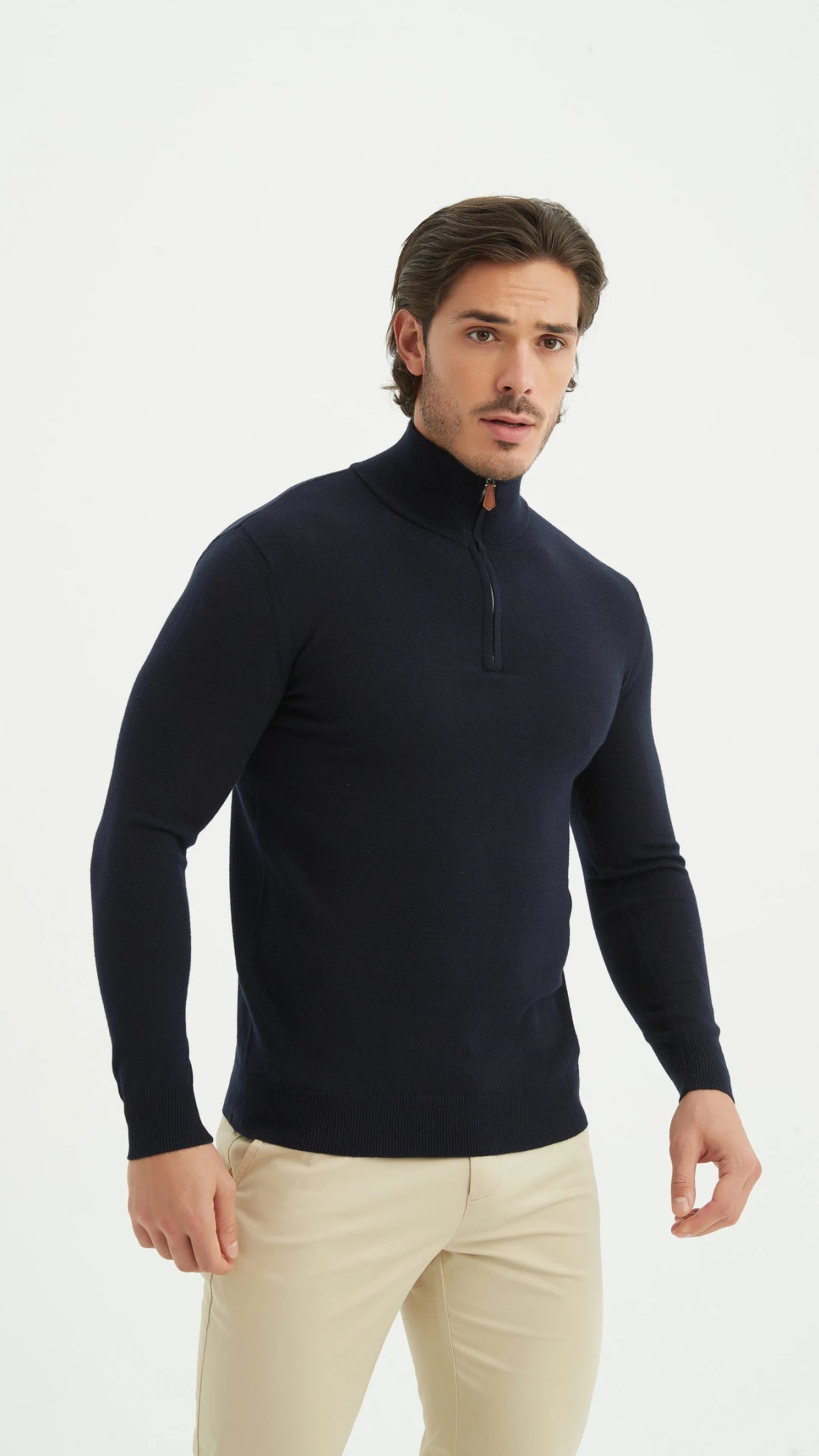 Pullover mit halbem Reißverschluss | Cosenza | Grau