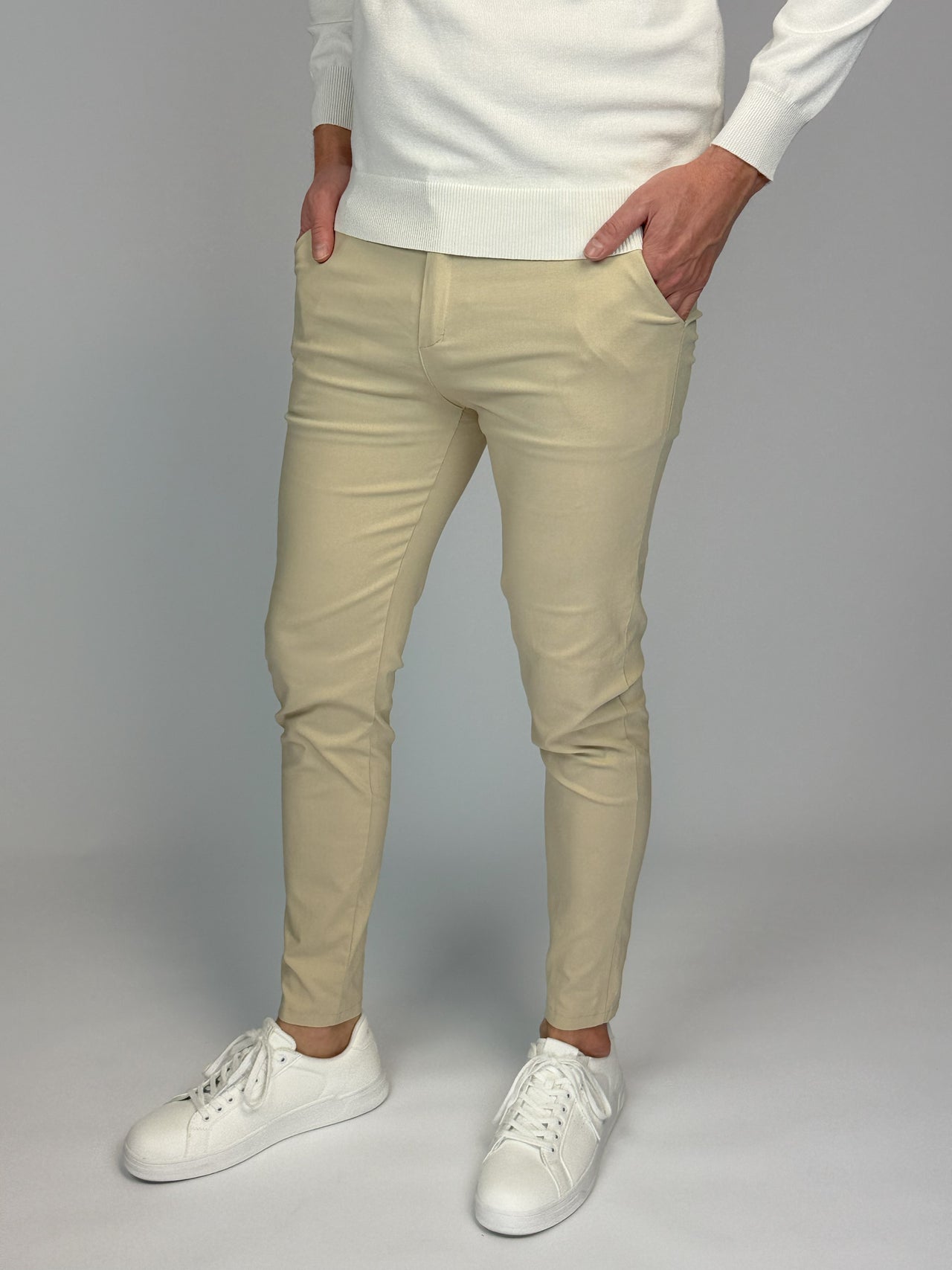 Slim Fit Chino broek | Taranto | Beige