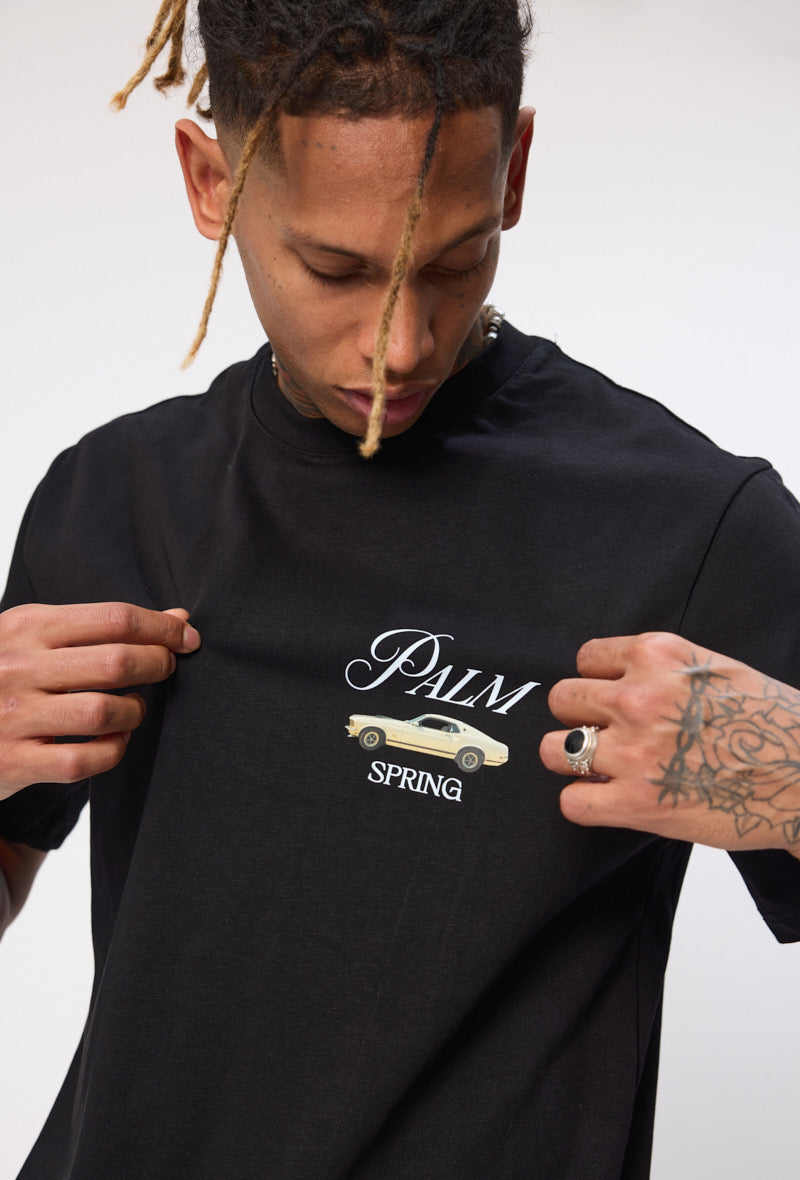 T-Shirt | Palm Springs | Schwarz