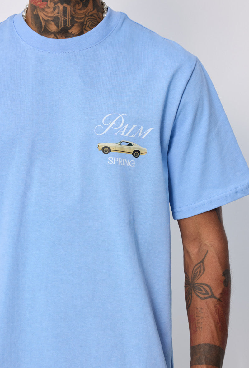 T-Shirt | Palm Springs | Hellblau