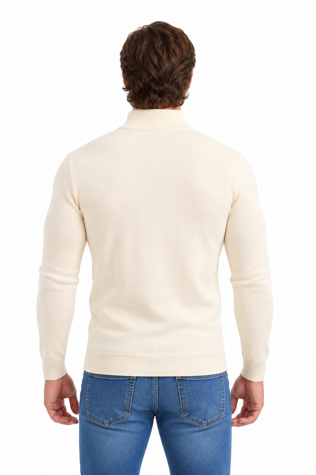 Half zip sweater | Adrien | Beige