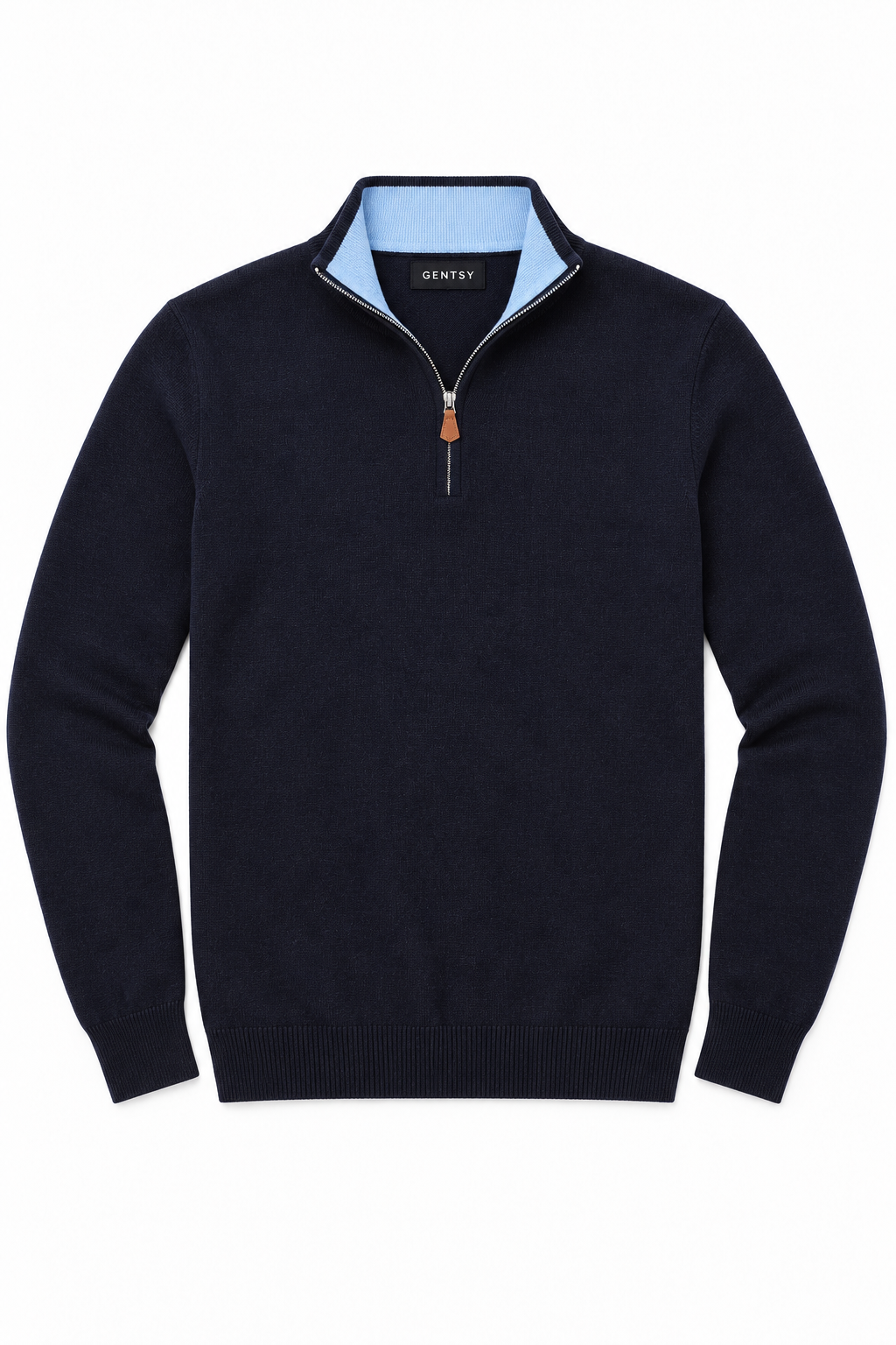 Half zip sweater | Adrien | Donkerblauw