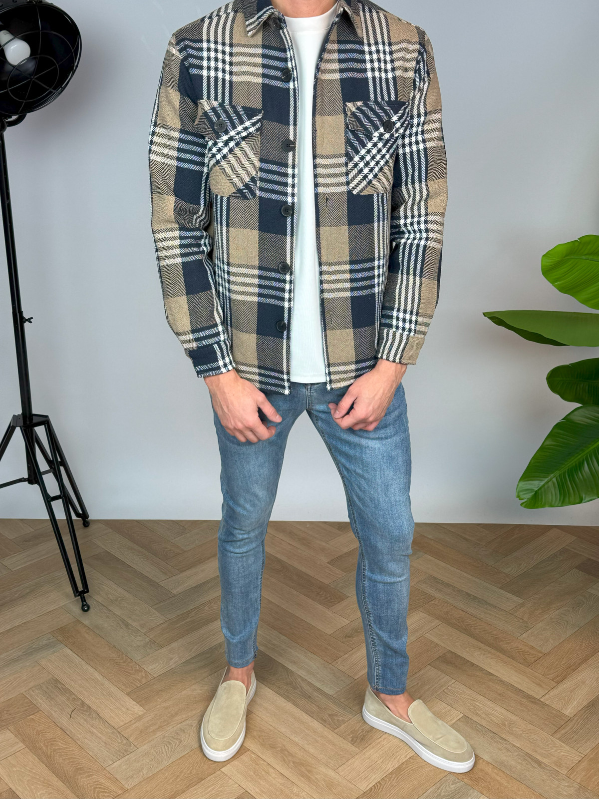 Karierte Strickjacke | Manchester