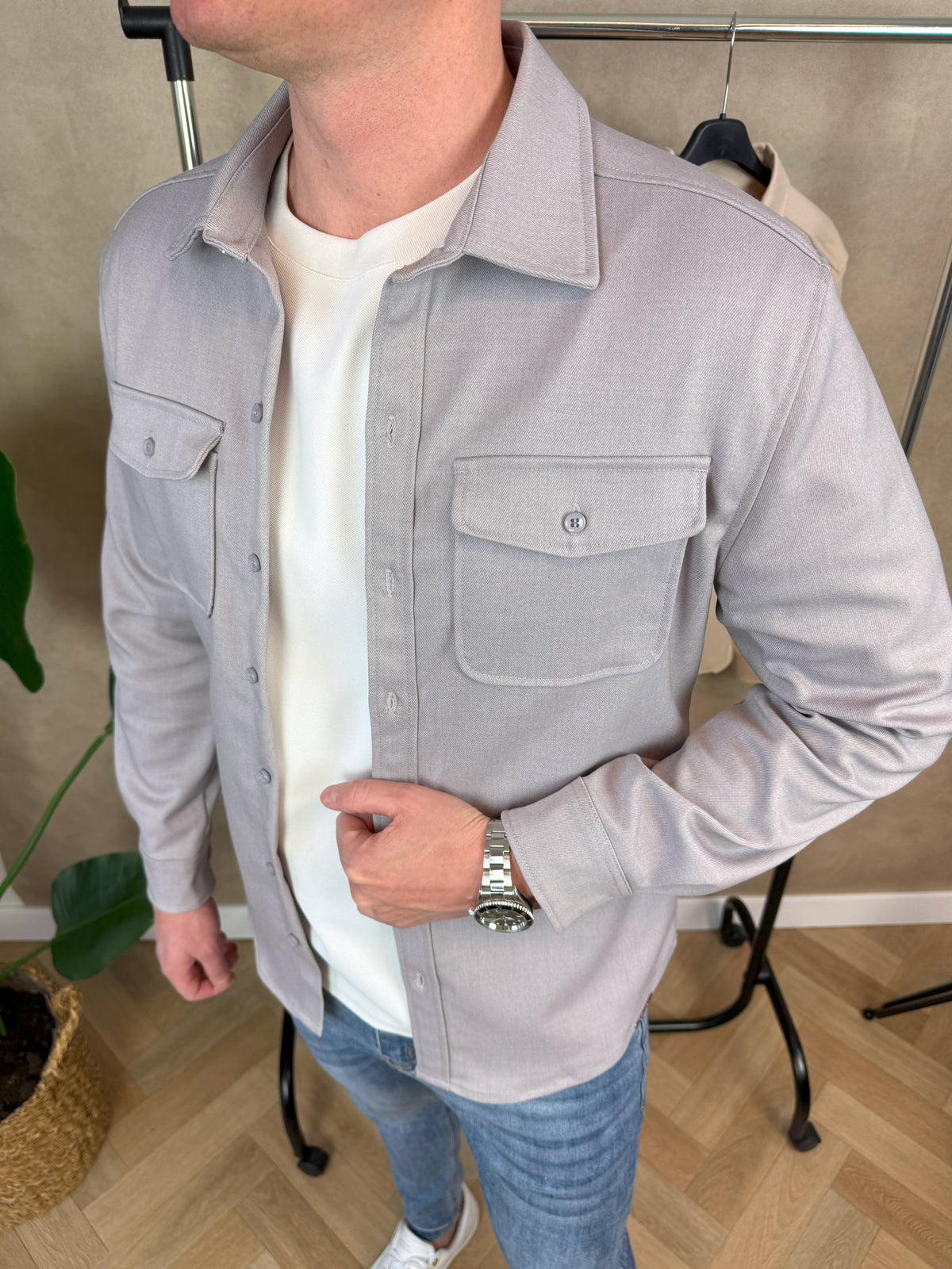 Overshirt | Jaxon | Grau