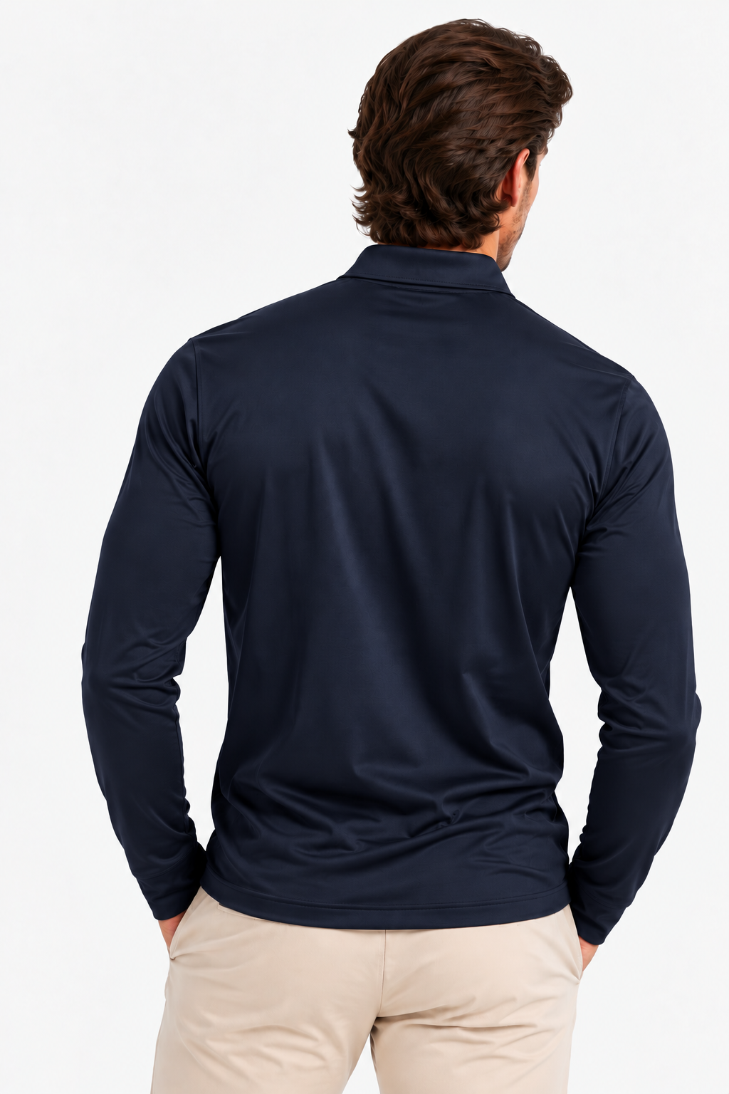 Mercerized Cotton Polo | Donkerblauw
