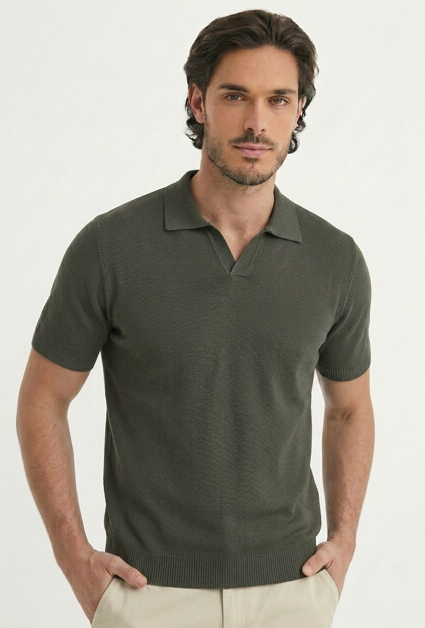 Poloshirt | Moretti | Kaki Groen