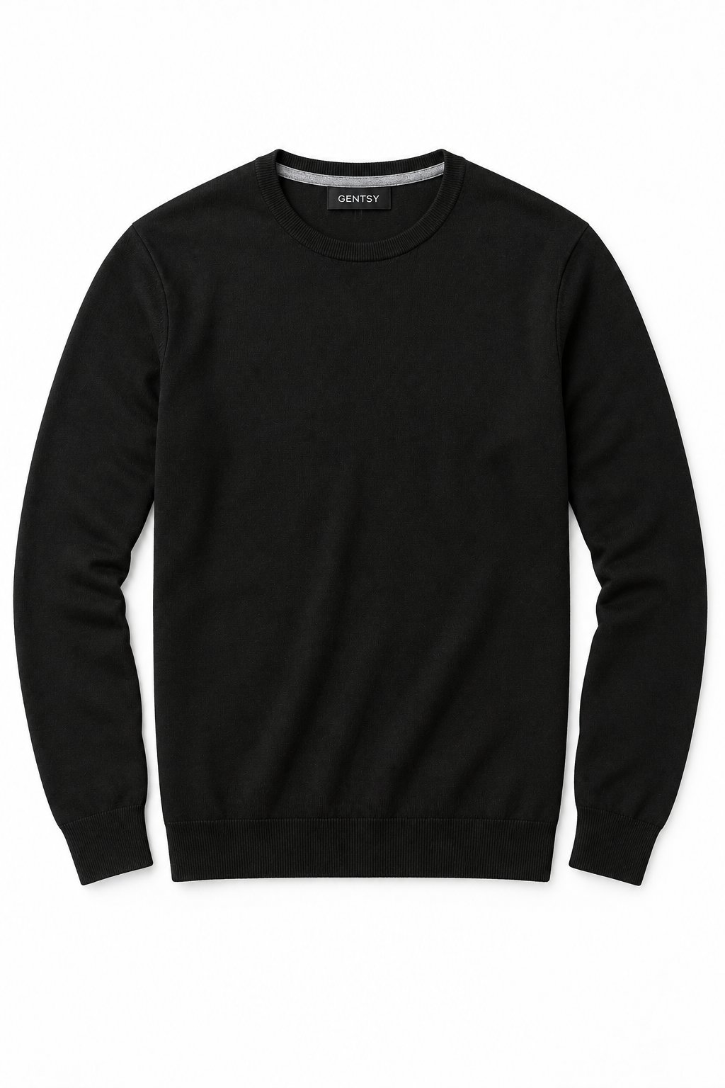 Slimfit crewneck | Valerio | Zwart