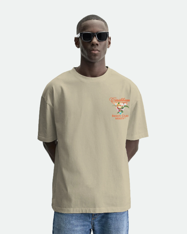 T-shirt | Caribbean Beach Club | Beige