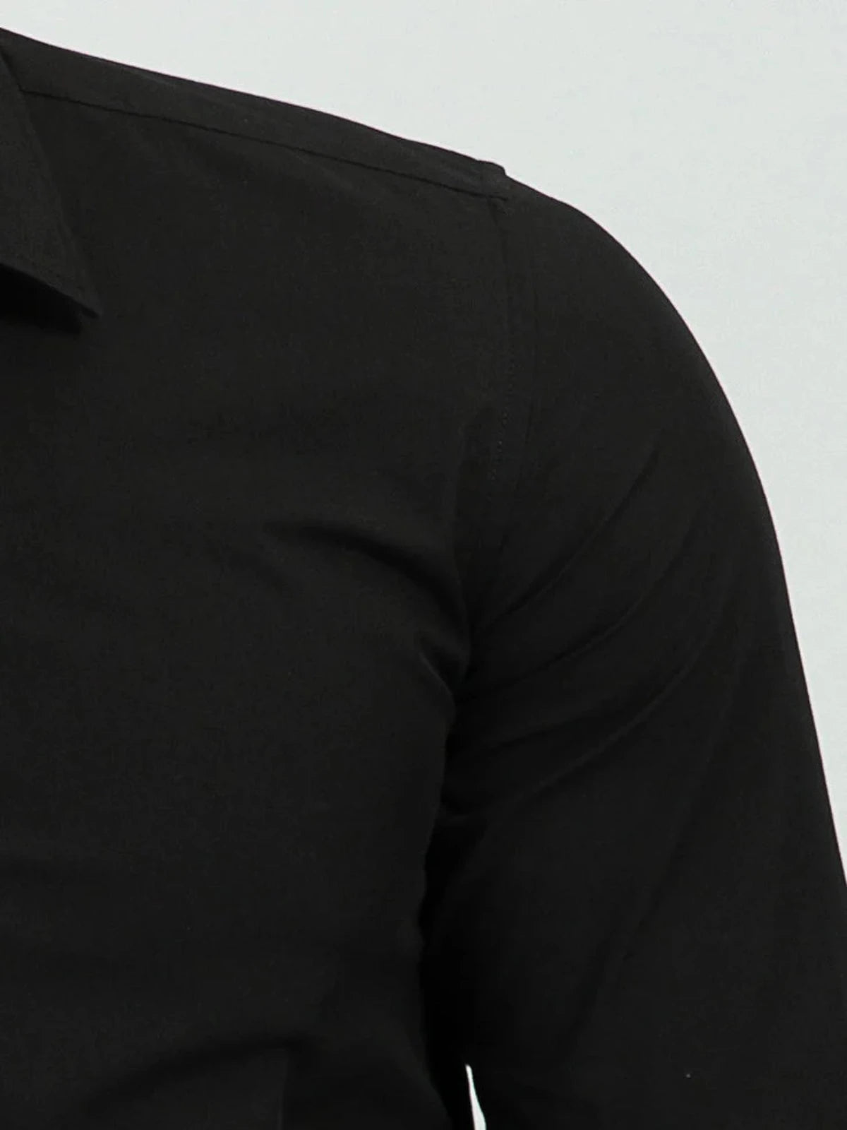 Slim-Fit-Hemd mit langen Ärmeln | Novara | Schwarz