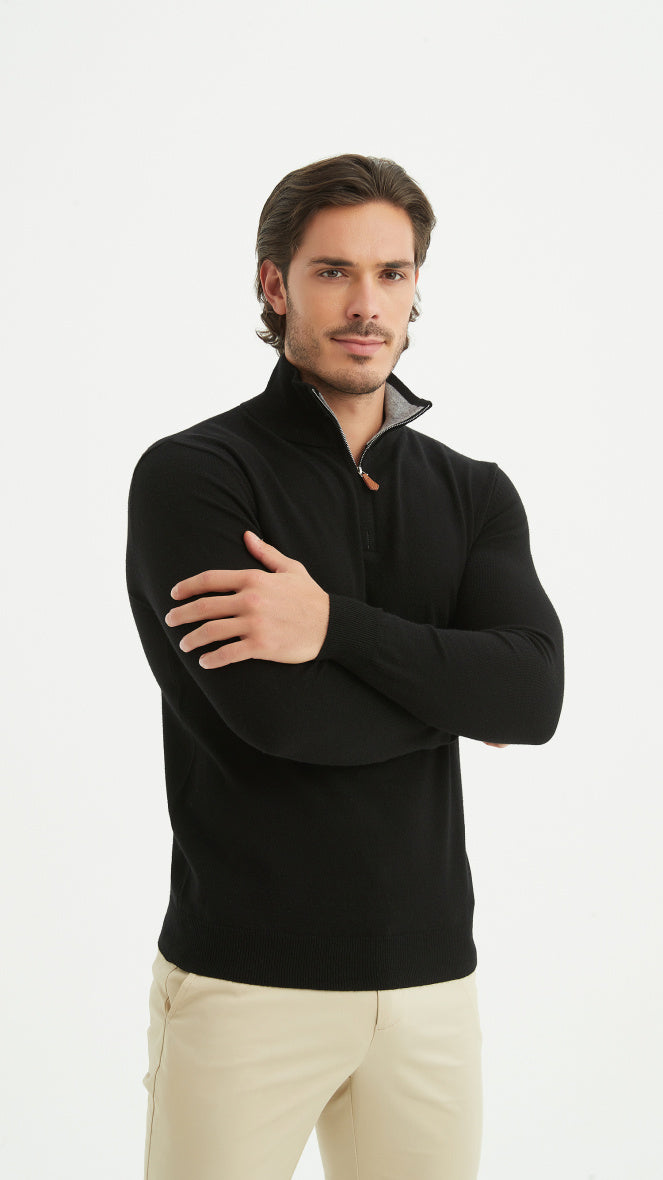 Pullover mit halbem Reißverschluss | Cosenza | Grau