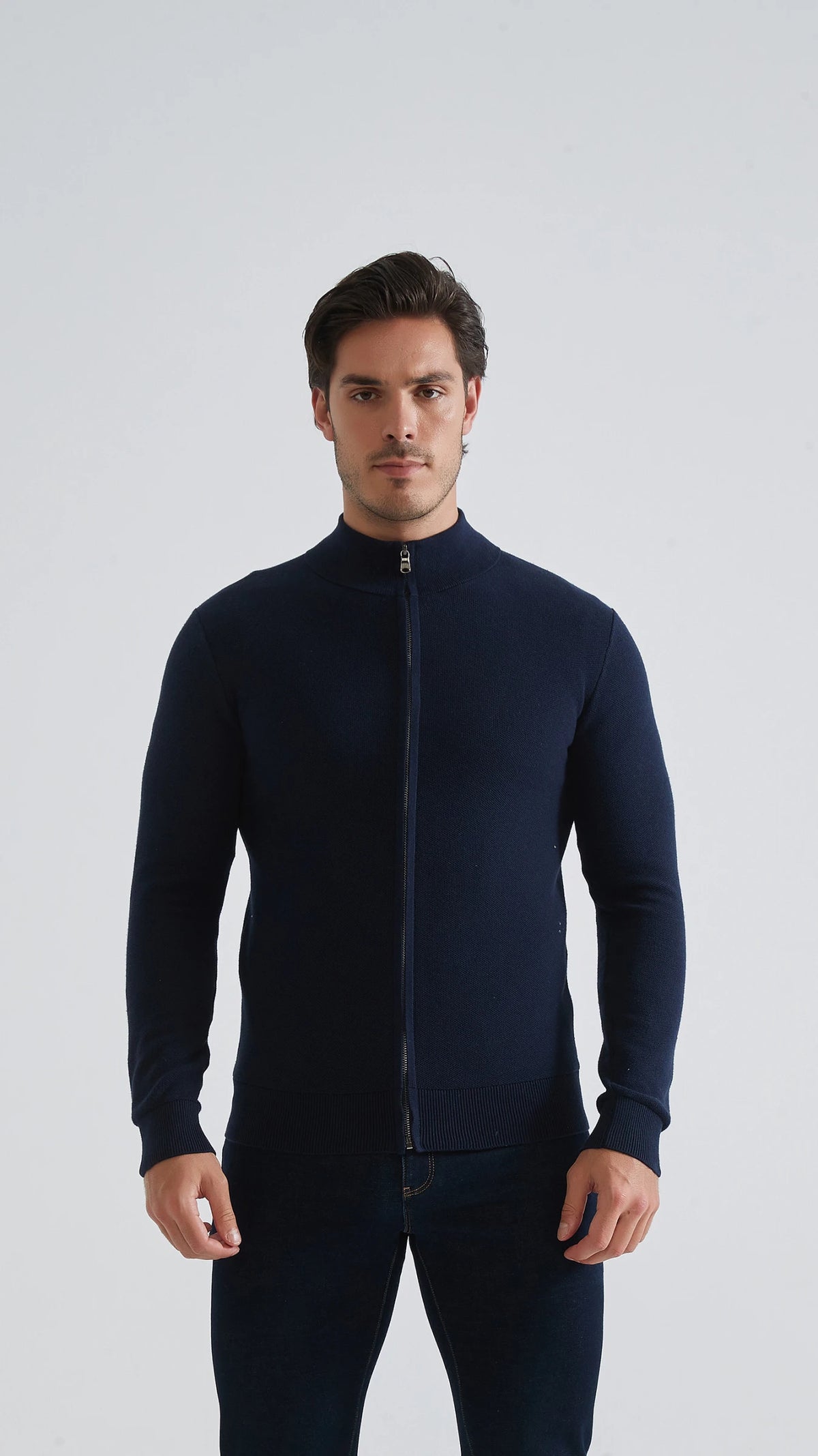 Pullover mit halbem Reißverschluss | Cosenza | Grau