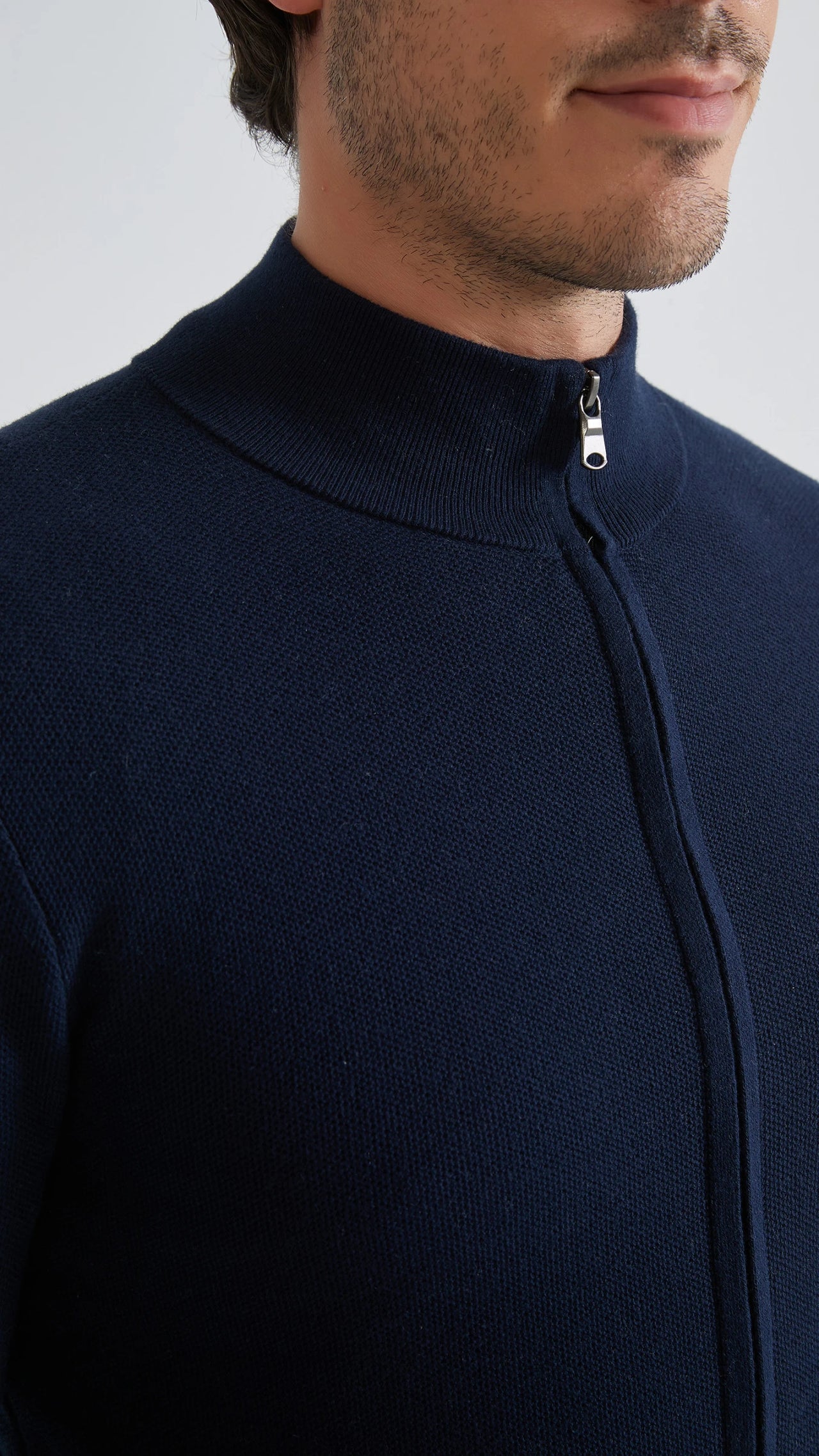 Pullover mit halbem Reißverschluss | Cosenza | Grau