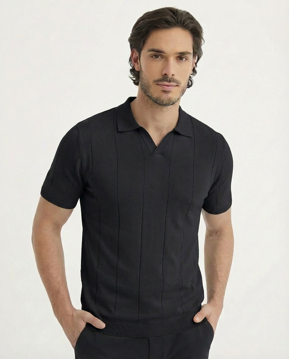 Poloshirt | Lugano | Zwart
