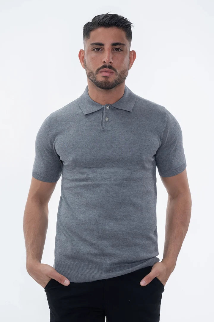 Slim-Fit-Poloshirt | Como | Grau