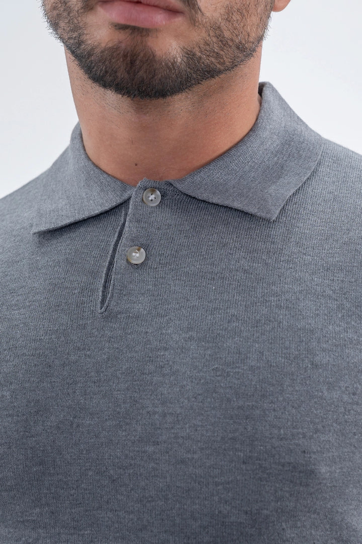 Slim-Fit-Poloshirt | Como | Grau
