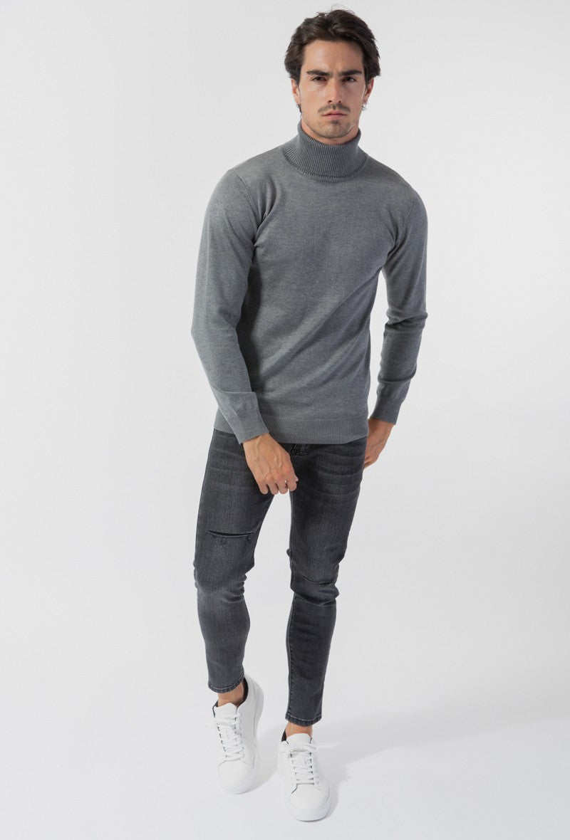 Pullover mit halbem Reißverschluss | Cosenza | Grau