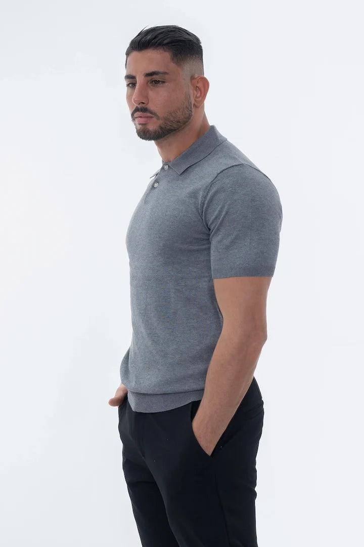 Slim-Fit-Poloshirt | Como | Grau