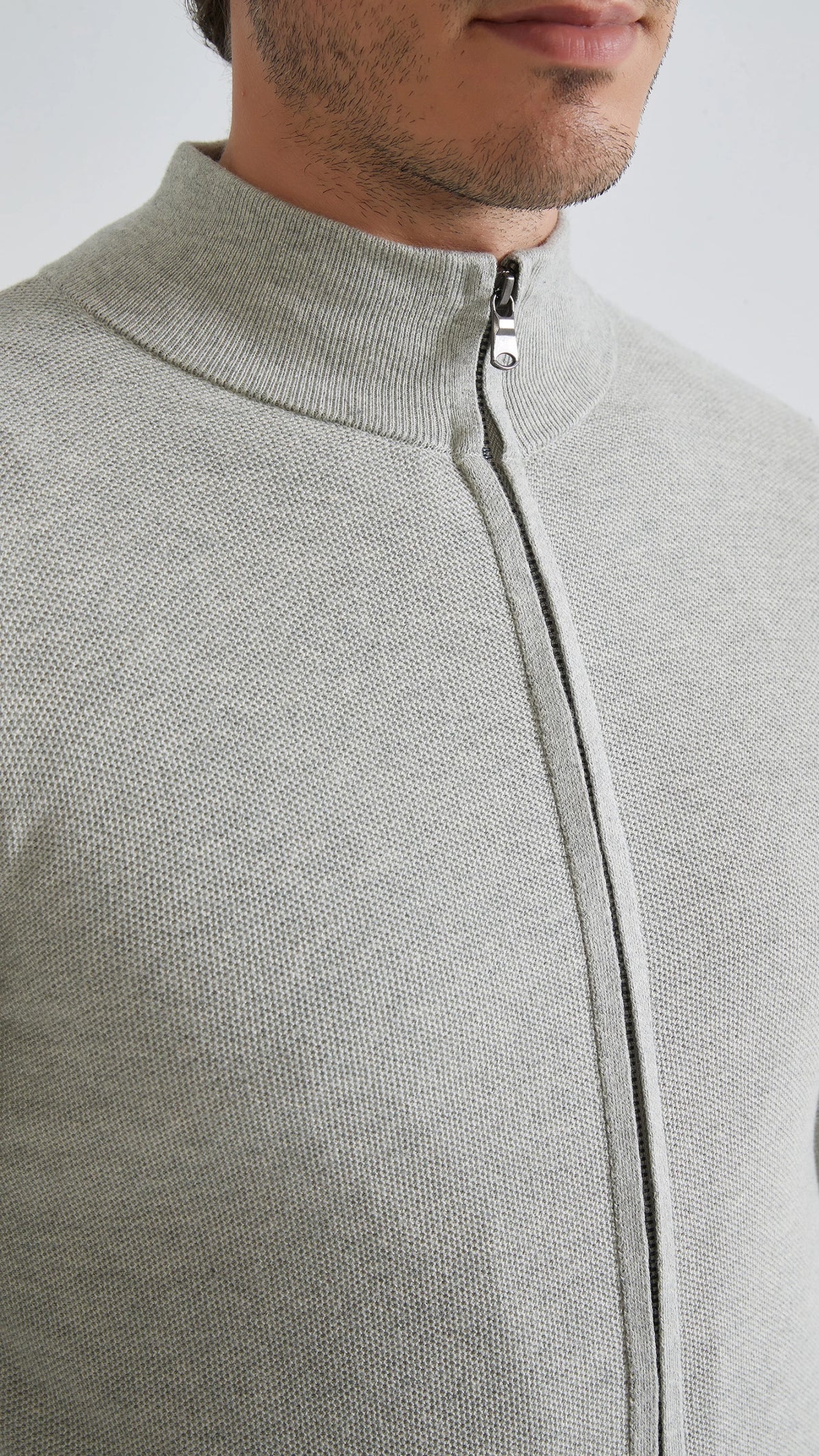 Pullover mit halbem Reißverschluss | Cosenza | Grau