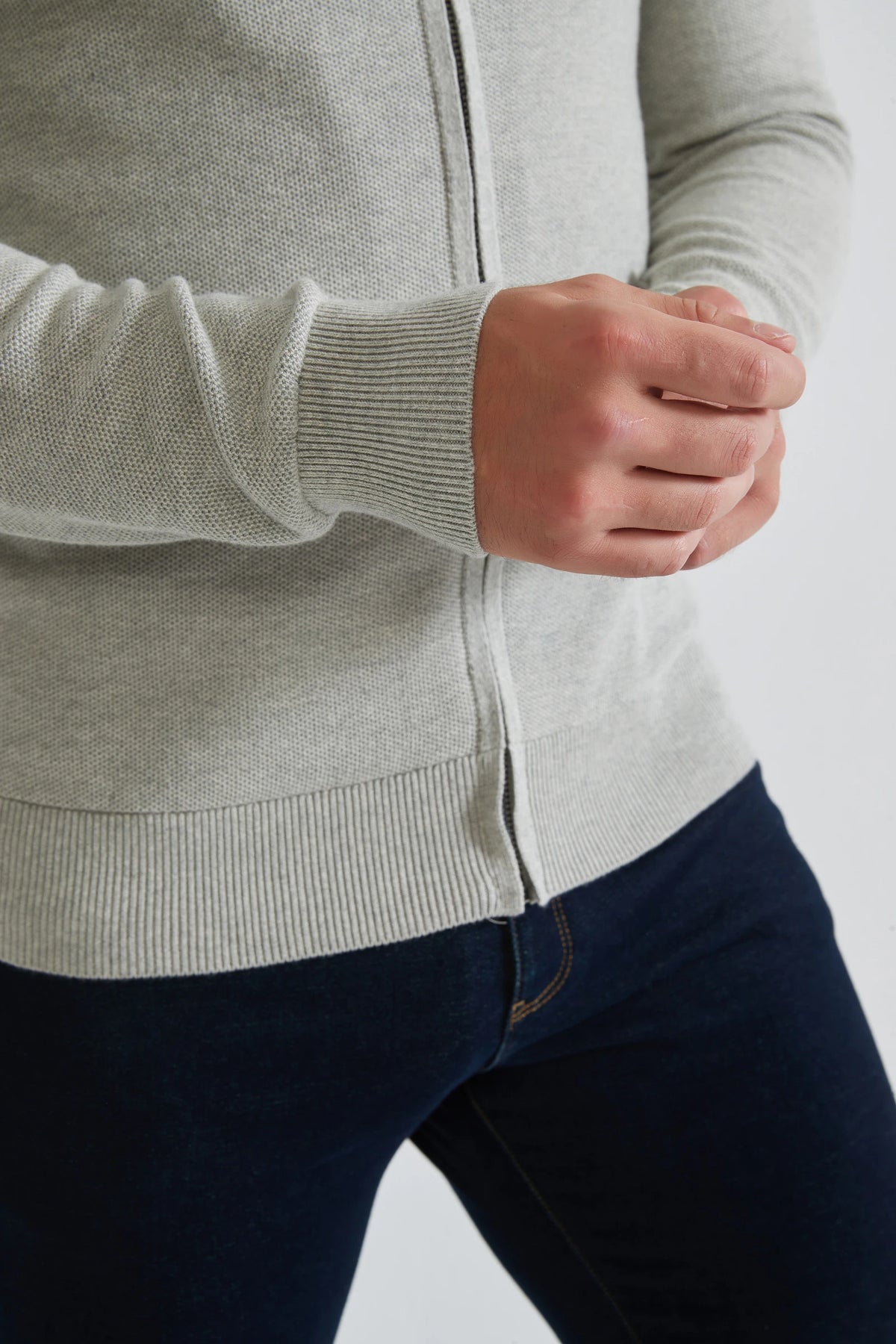 Pullover mit halbem Reißverschluss | Cosenza | Grau