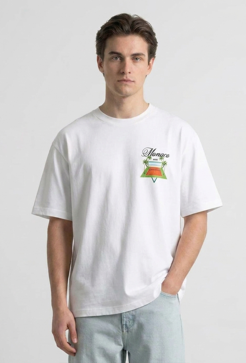 T-shirt | Monaco | Wit