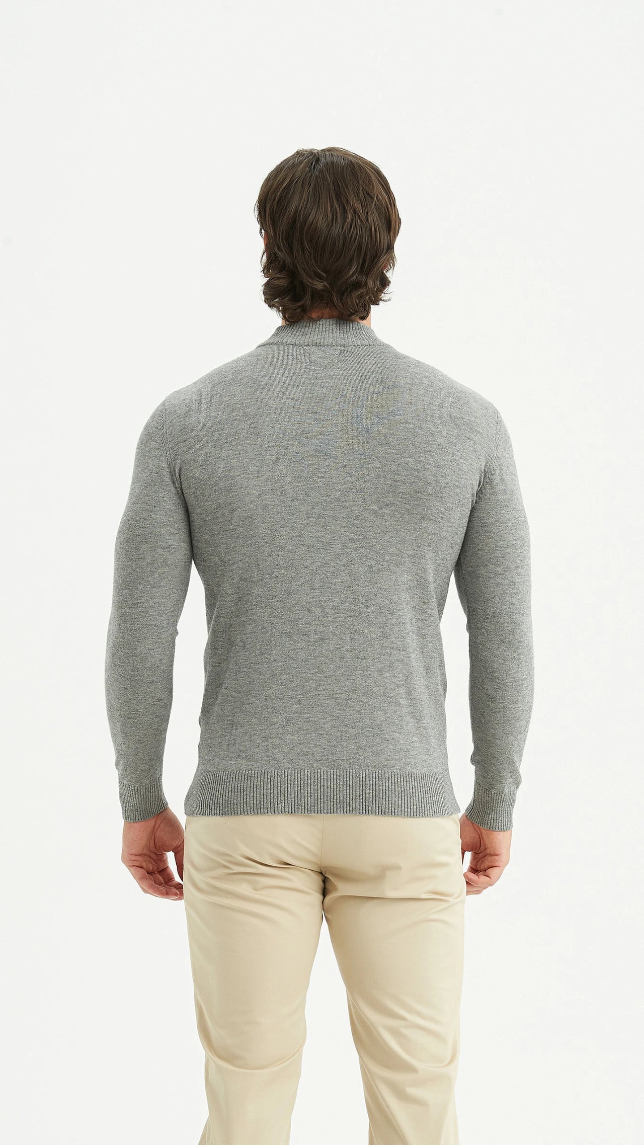 Niedriger Rollkragenpullover | Chamonix | Grau