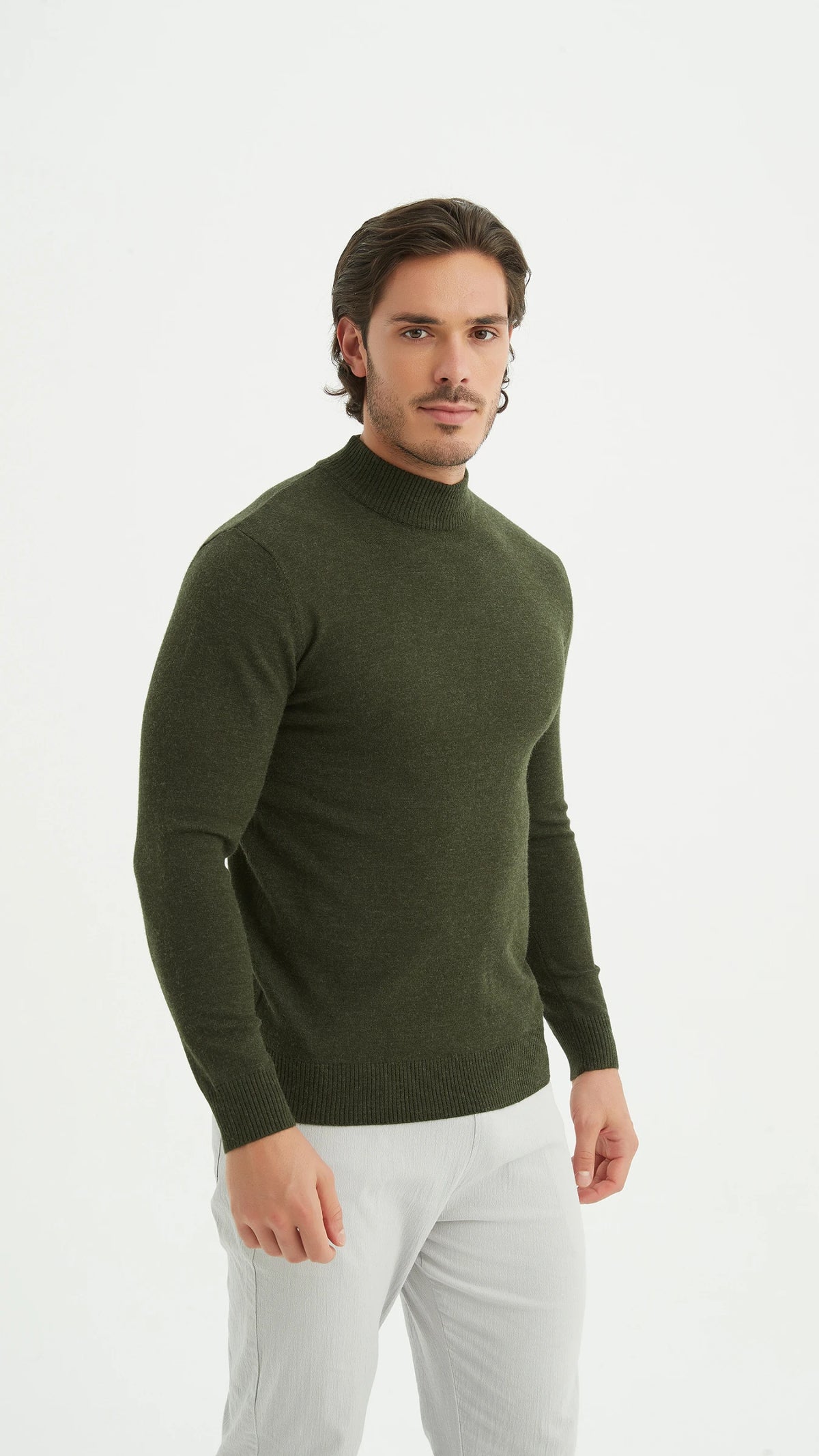 Niedriger Rollkragenpullover | Chamonix | Schwarz