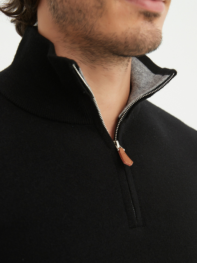 Pullover mit halbem Reißverschluss | Cosenza | Grau